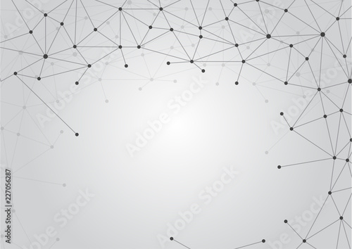Polygonal connection abstract background
