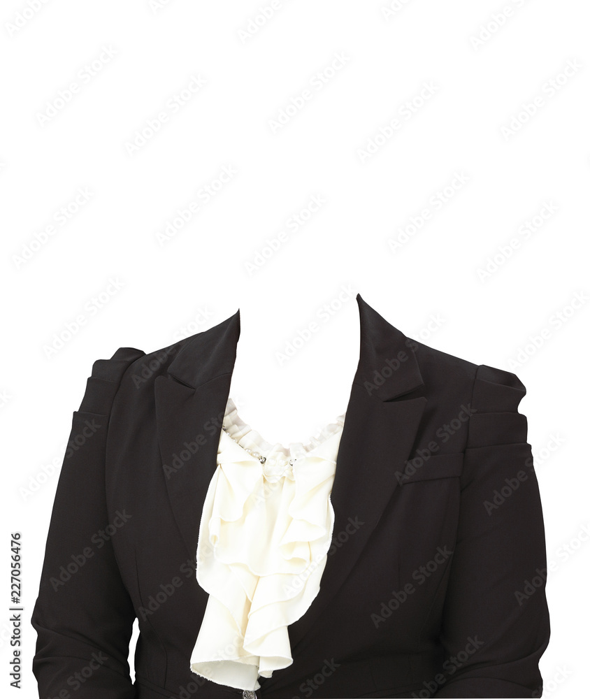Woman Suit Without Head on White Background. Stock Photo | Adobe Stock