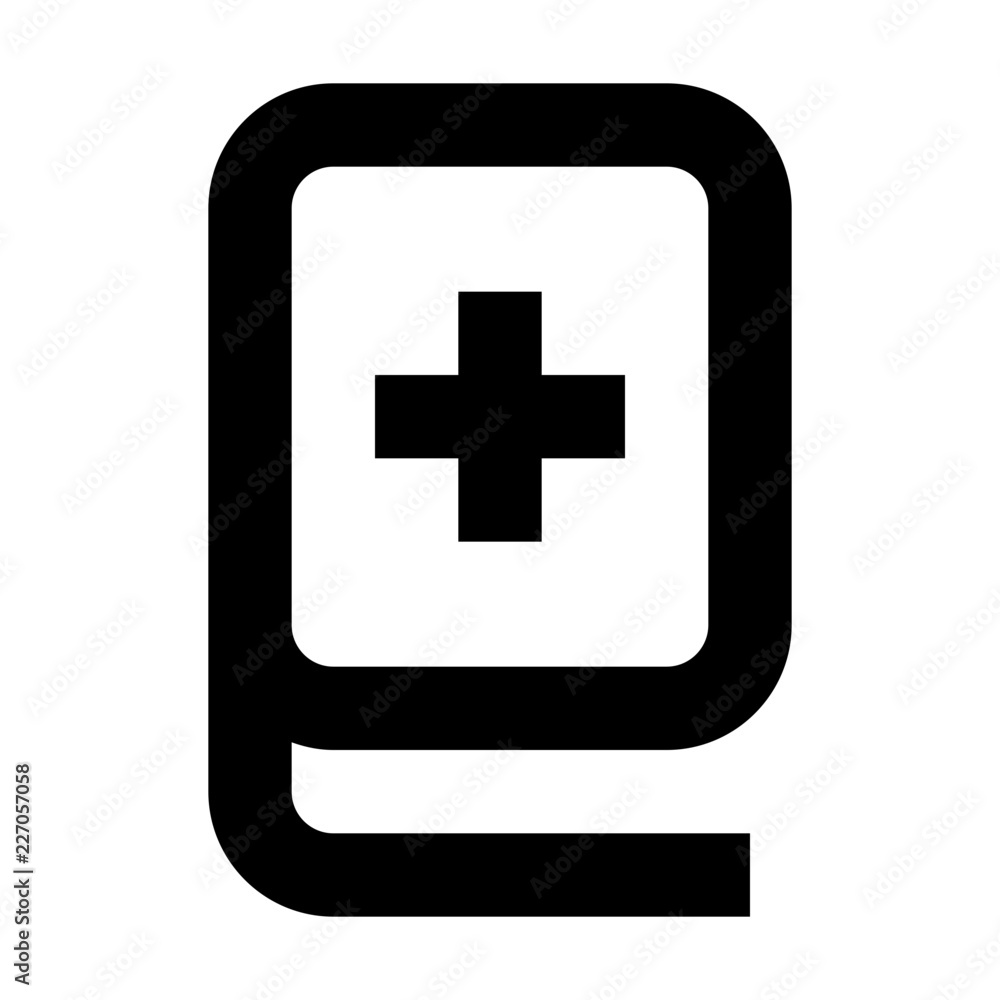 Book Medicine Hospital Doctor Medical vector icon Book Medicine Hospital Doctor Medical vector icon