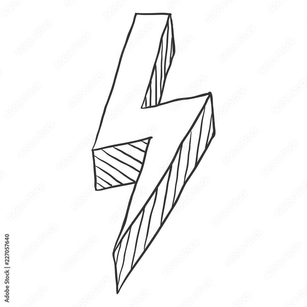 Premium Vector  Hand drawn electric lightening element comic doodle sketch  style thunderbolt for flash energy concept icon vector illustration