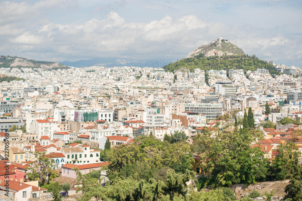 Ateny , widok z Akropou na miasto