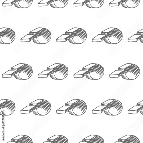 whistle seamless pattern on white background, vector illustration