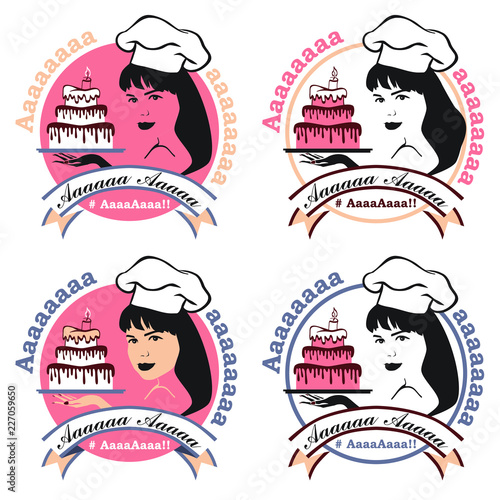 woman confectioner with cake