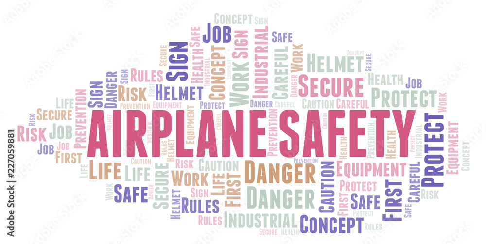 Airplane Safety word cloud.