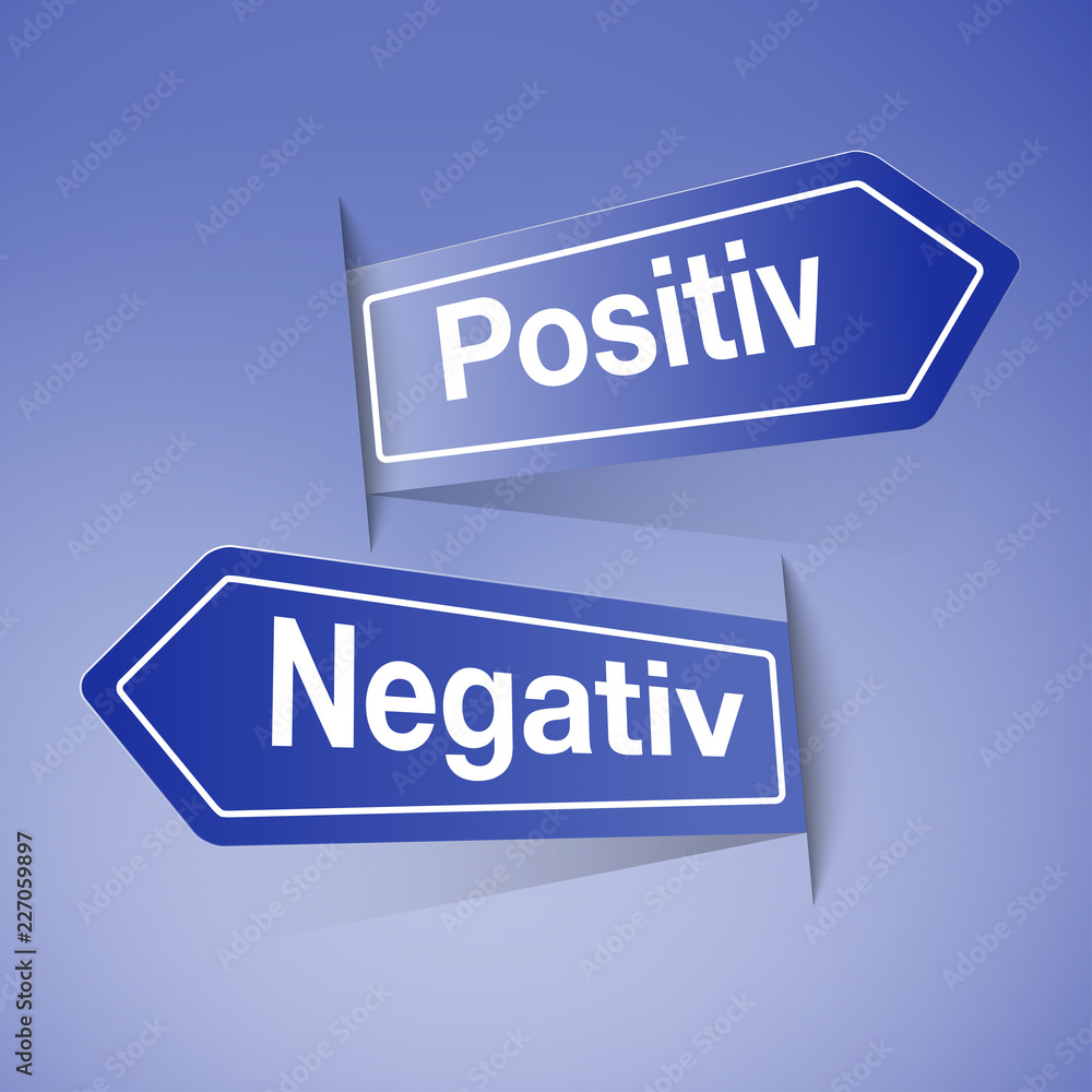 Wegweiser: Positiv, Negativ