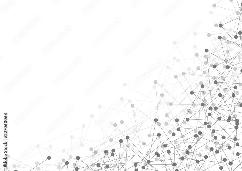 Abstract polygonal with connecting dots and lines. Vector network and connection concept. Abstract polygonal with connecting dots and lines. Vector network and connection concept.