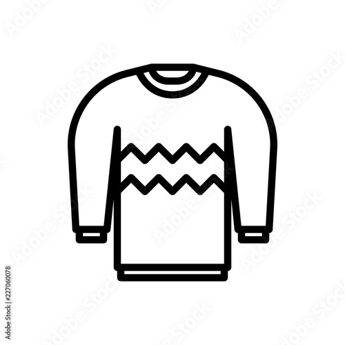 winter sweater line icon © winnievinzence