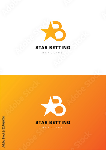 Star betting logo template.