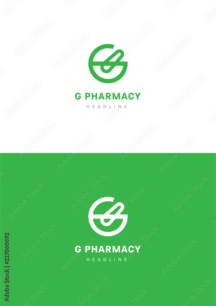 G pharmacy logo template. Stock Vector Adobe Stock