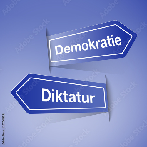 Wegweiser:  Demokratie, Diktatur