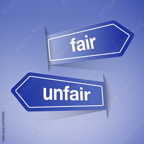 Wegweiser:  fair, unfair