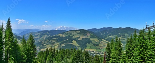 Austrian Alps-panoramic outlook from Barenwaldstrasse