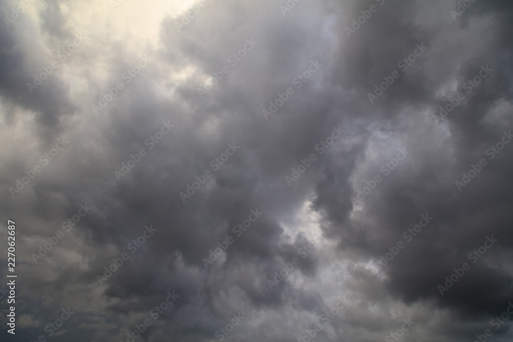 Clouds in the sky at sunset as background