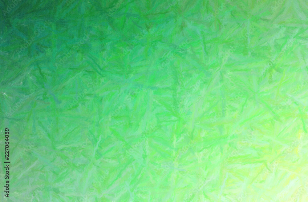 Fototapeta premium Illustration of green long brush strokes pastel horizontal background.