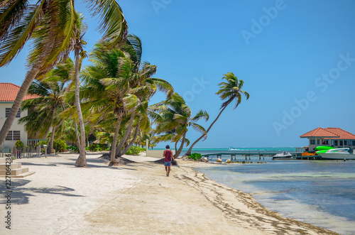 Walking down the beach