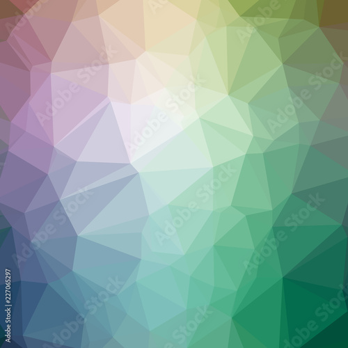 Abstract illustration of green square low poly background.