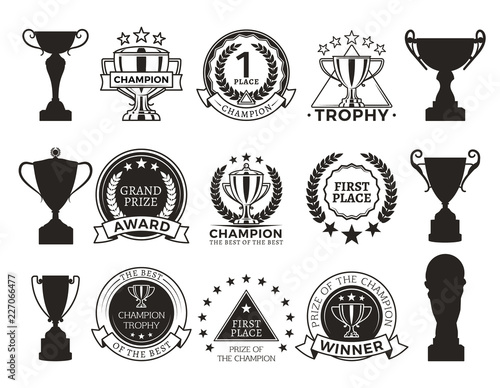 Prize and Awards Collection Vector Illustration