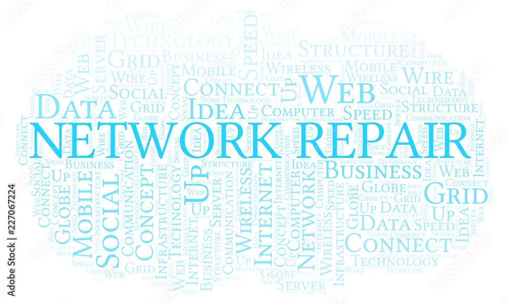 Network Repair word cloud. Network Repair word cloud.