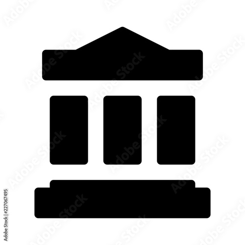 Brokerage Bank Wallstreet Building vector icon