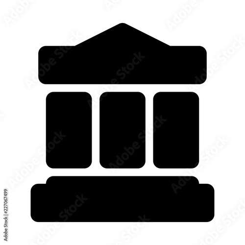 Brokerage Bank Wallstreet Building vector icon
