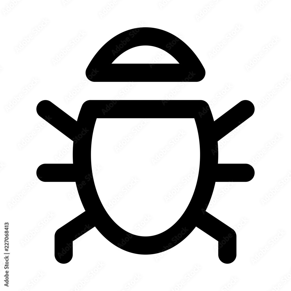 Bug Development Software Coding Error vector icon Bug Development Software Coding Error vector icon