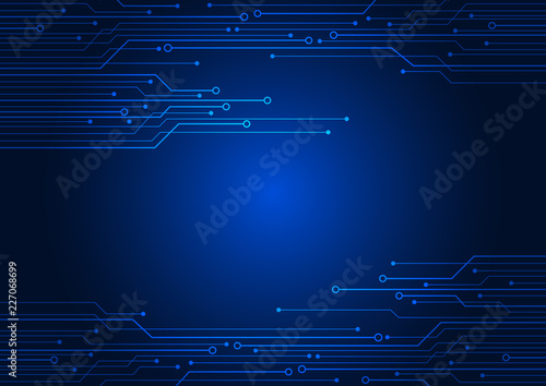 Abstract background blue color technology concept. Vector illustration dots and lines social network and connecting.
