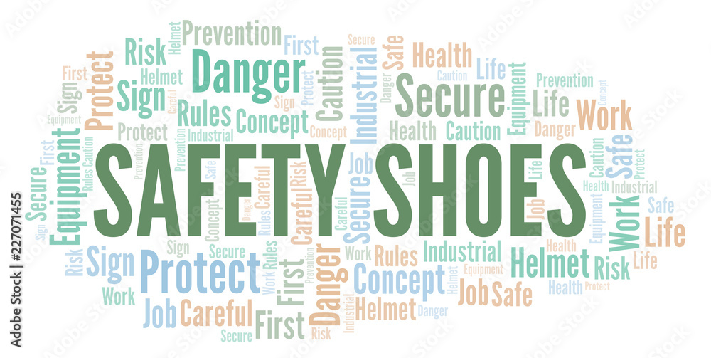 Safety Shoes word cloud. Safety Shoes word cloud.