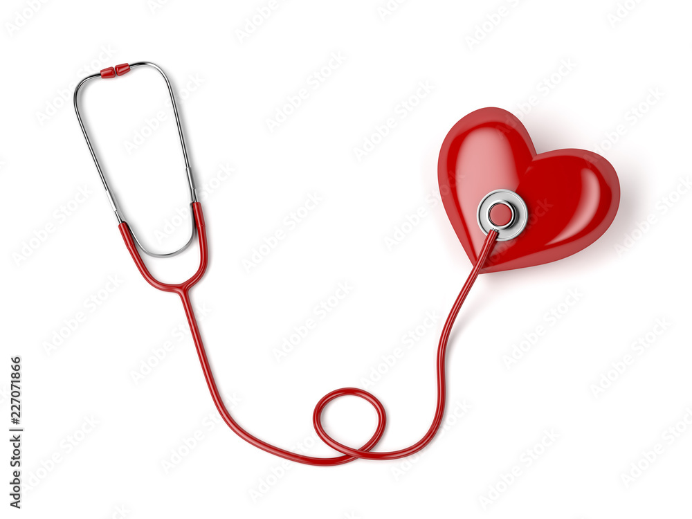 Stethoscope and red heart Stethoscope and red heart