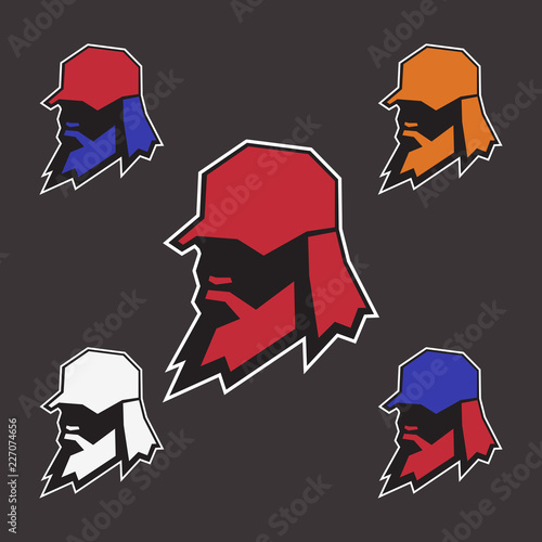 Trucker in a baseball cap. Vector illustration, eps 10.