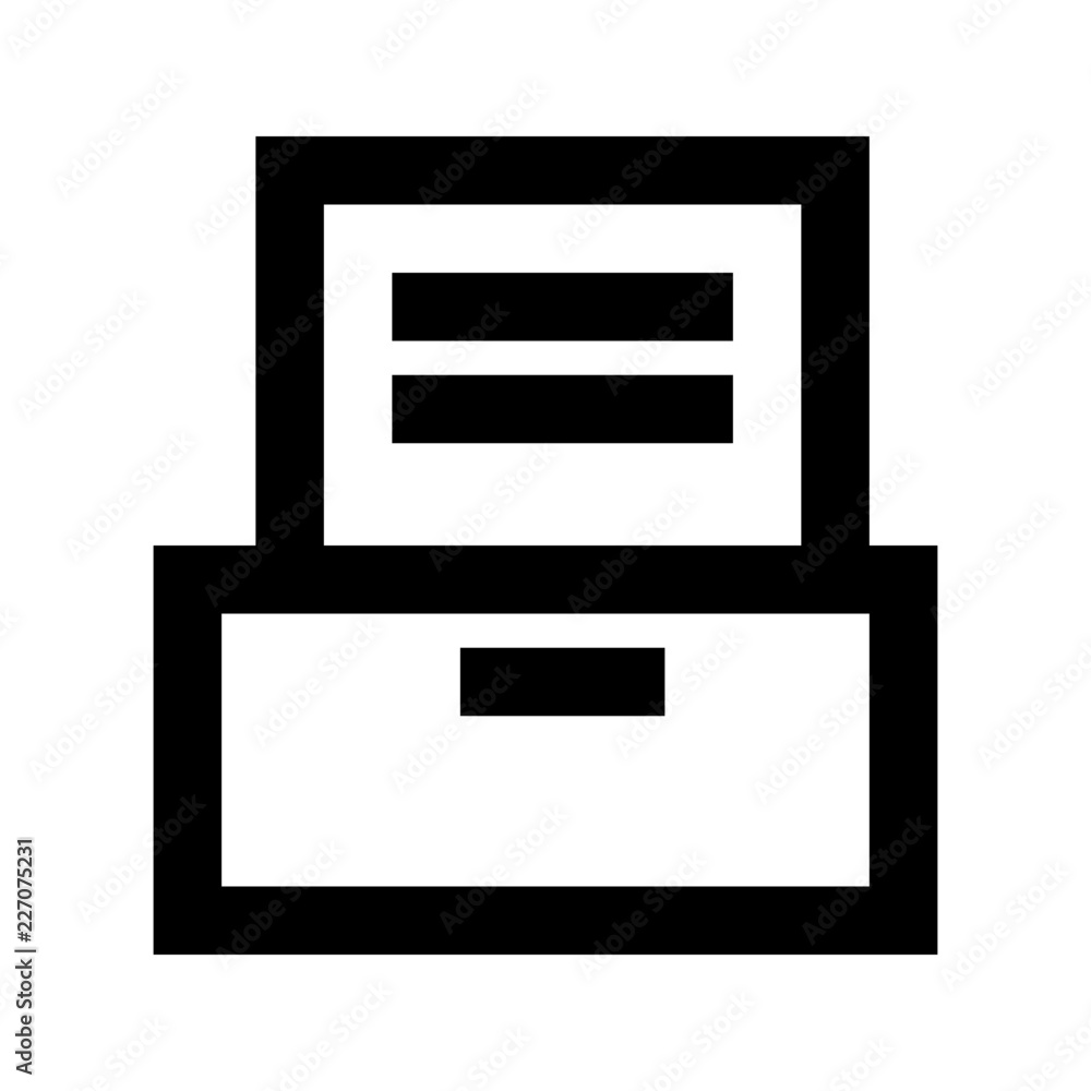 Cabinet Document Education Learning University vector icon Cabinet Document Education Learning University vector icon