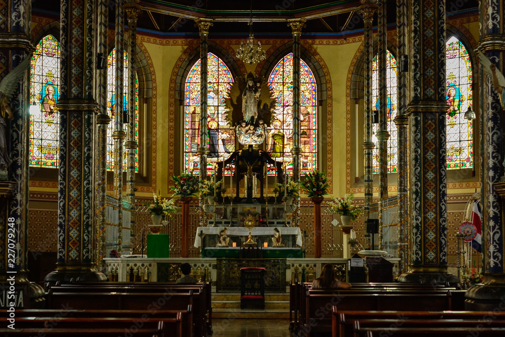 Fototapeta premium catholic church with religious figures