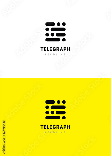 Telegraph logo template.