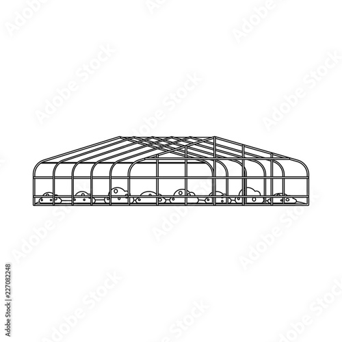 Isolated object of greenhouse and plant symbol. Collection of greenhouse and garden vector icon for stock.