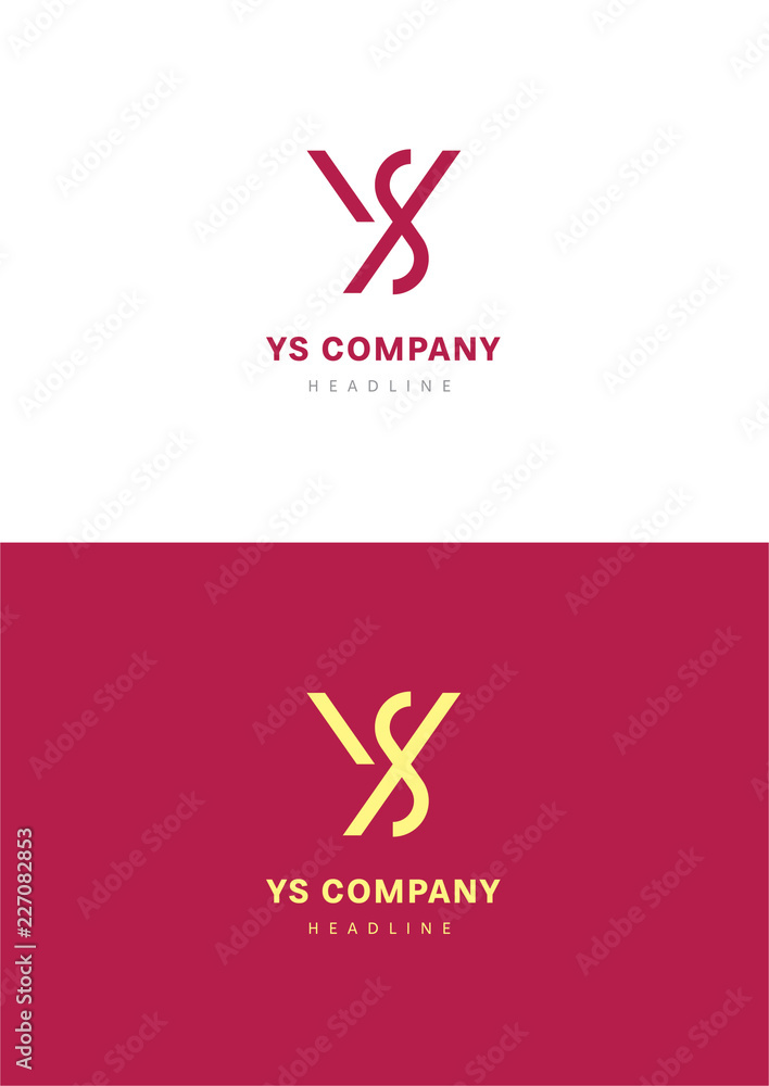 YS company logo template. Stock Vector | Adobe Stock