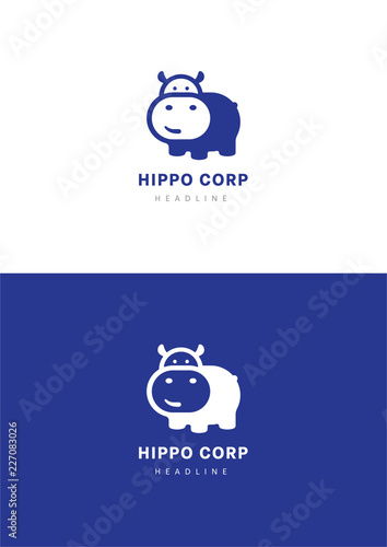 Hippo corporation logo template.