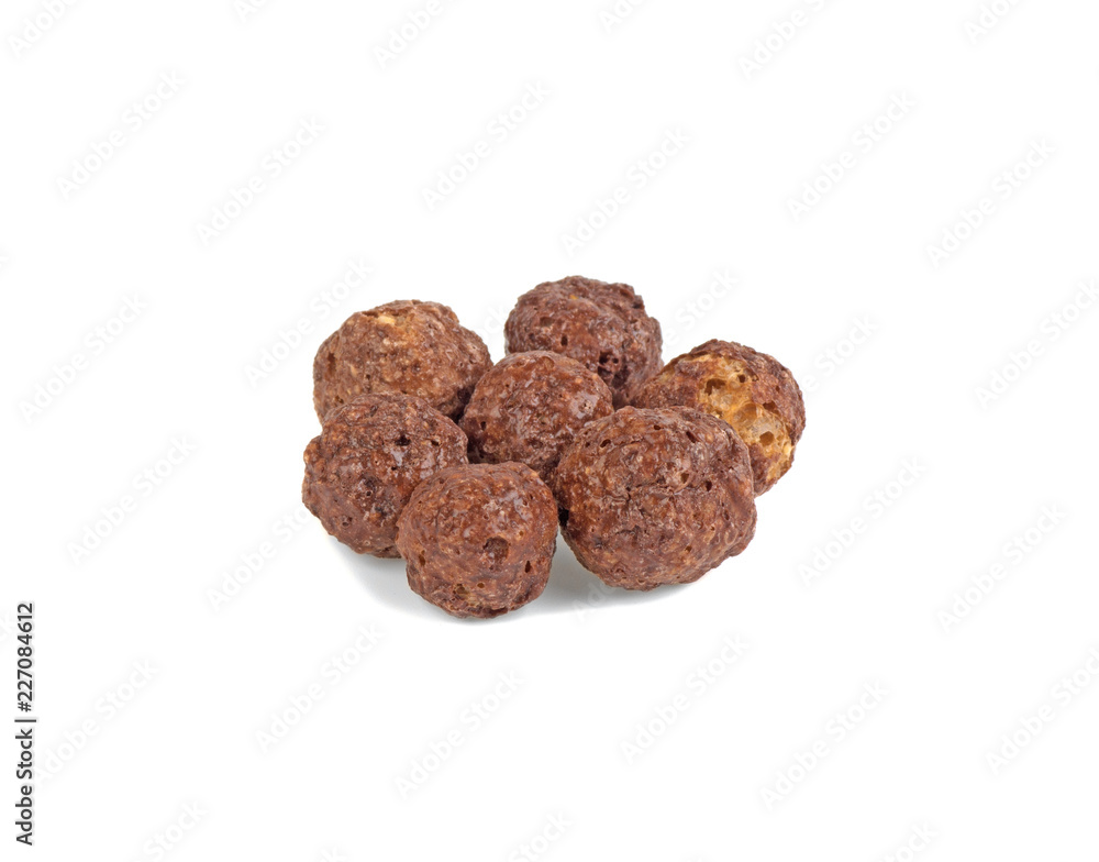 chocolate flake balls on a white background chocolate flake balls on a white background