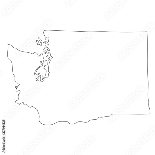 Washington - map state of USA
