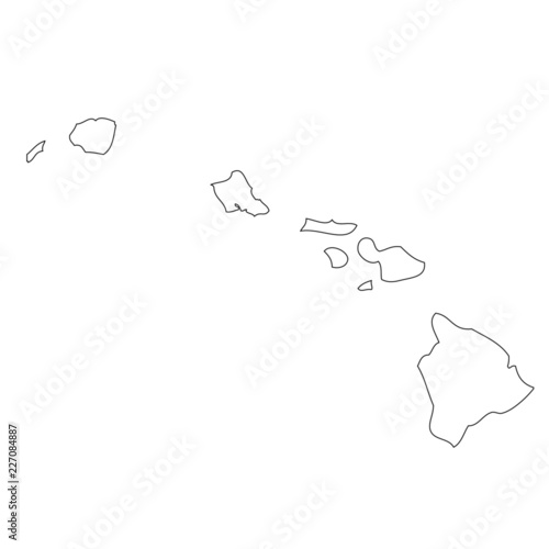 Hawaii - map state of USA