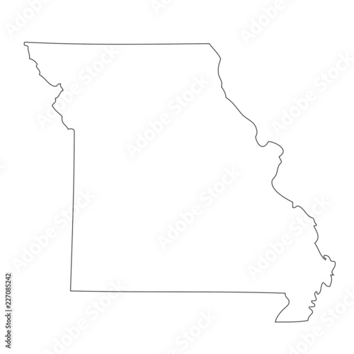 Missouri - map state of USA photo