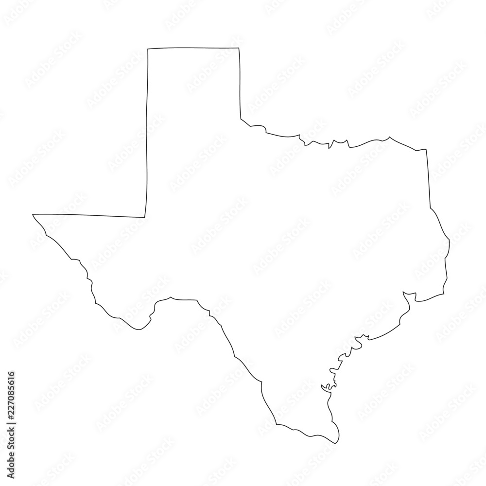 Texas - map state of USA Stock Vector | Adobe Stock