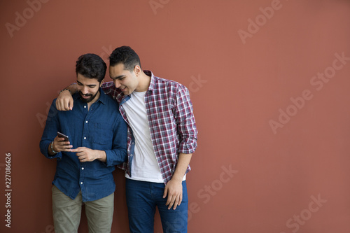 looking at the phone together