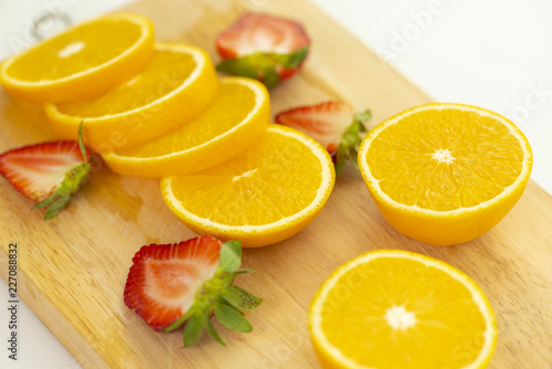 orange fruits isolated on white background