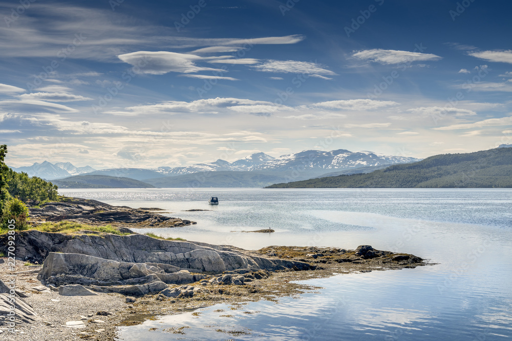 Landschaft bei Finnsnes in Norwegen