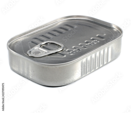 Sardine Can Isolated On A White Background photo