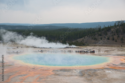 Grand Prismatic Hot Springs Overlook in Yellowstone