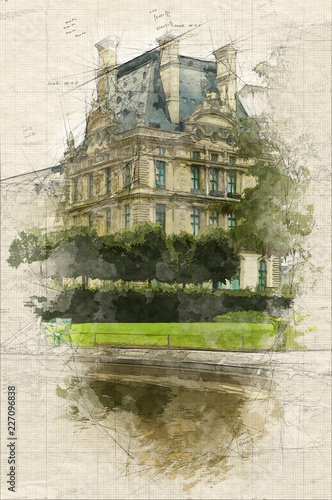 Louvre from Jardin des Tuil...