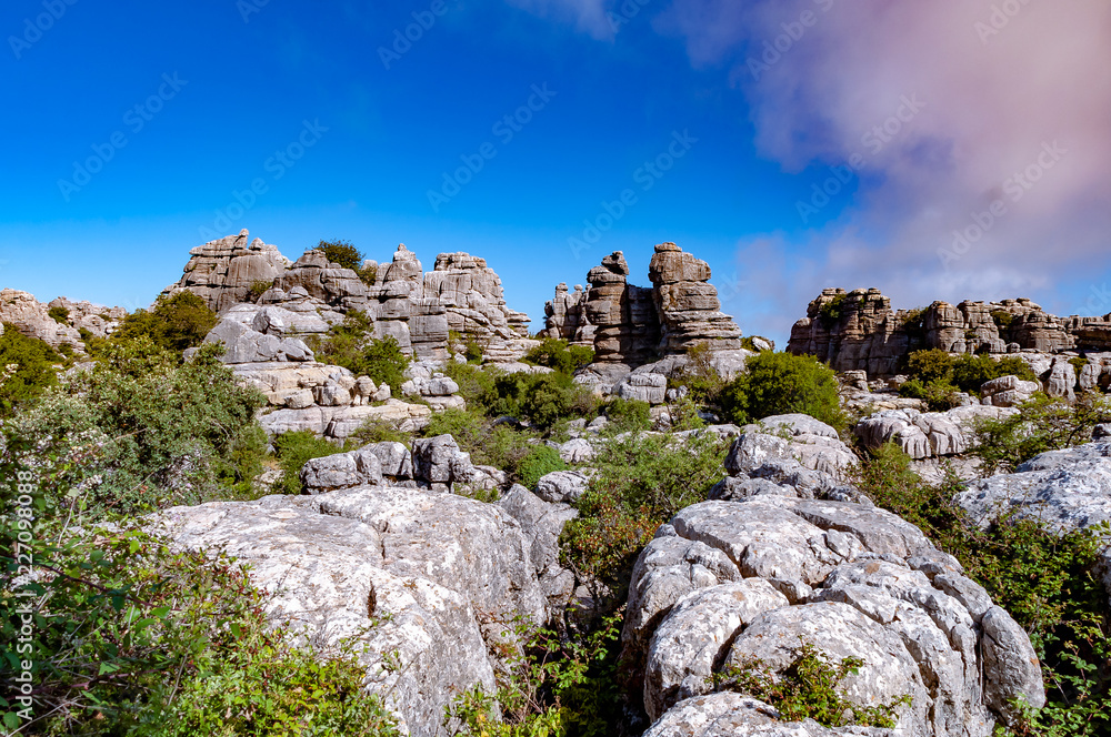 Landscape of the Torcal de Antequera.