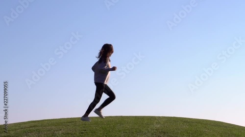 a girl walking - slow-motion photo