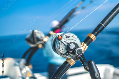 Canvas Print fishing rod and reel