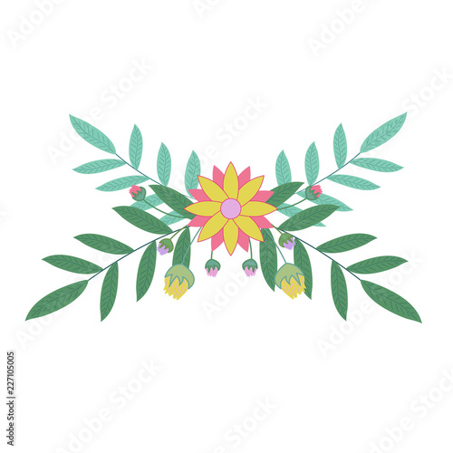 Floral Border illustration. Design for invitation, wedding print or greeting cards.